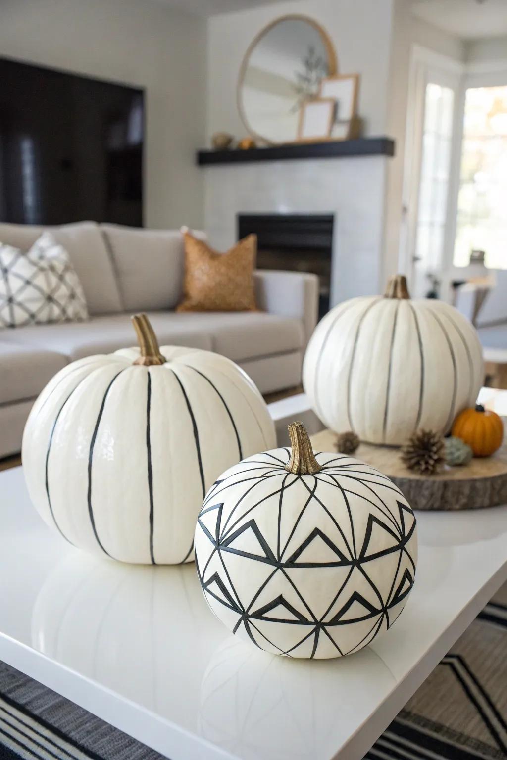 Striking dark and light patterns for a contemporary effect.