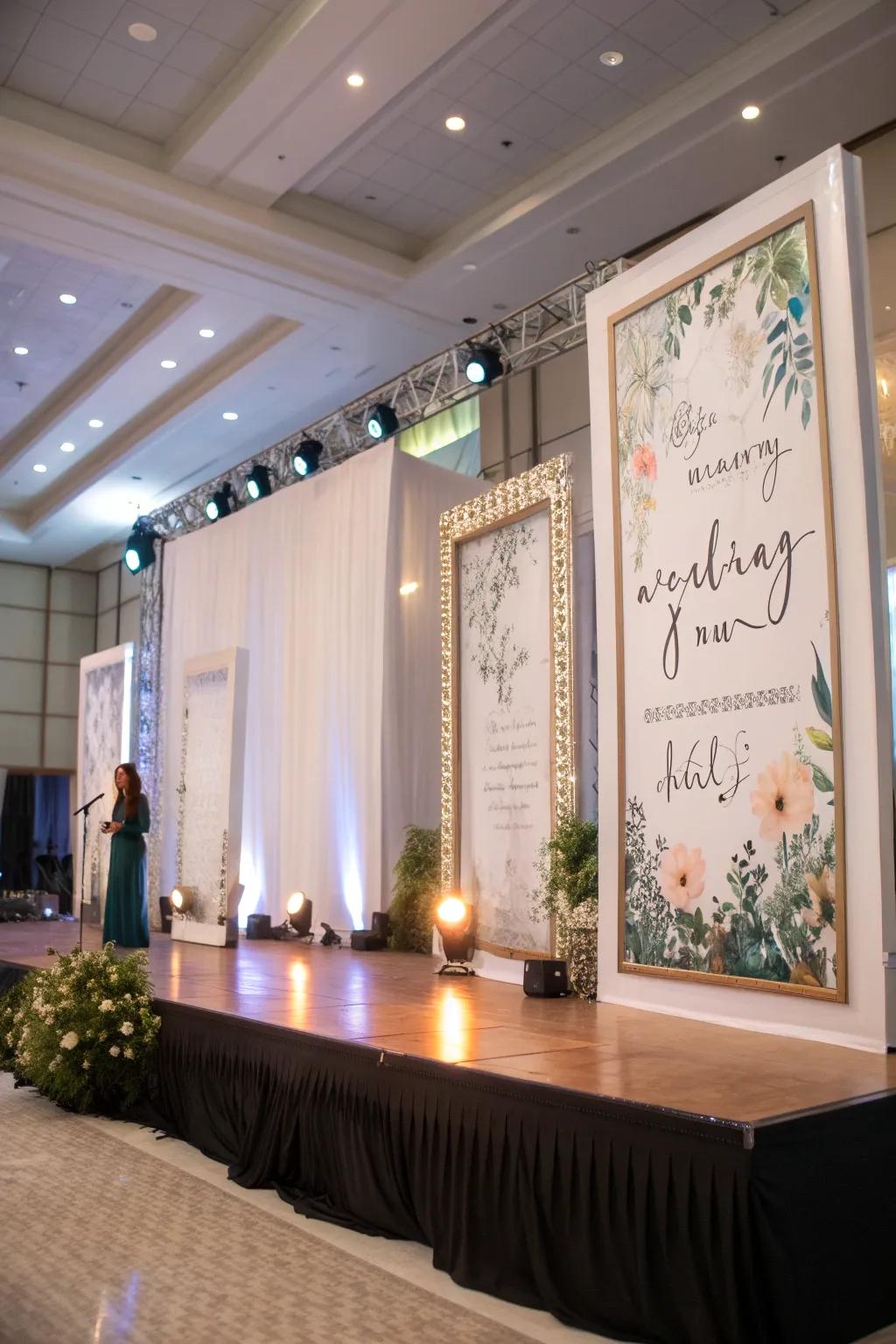 Sayings can serve as potent, motivational components on stage.