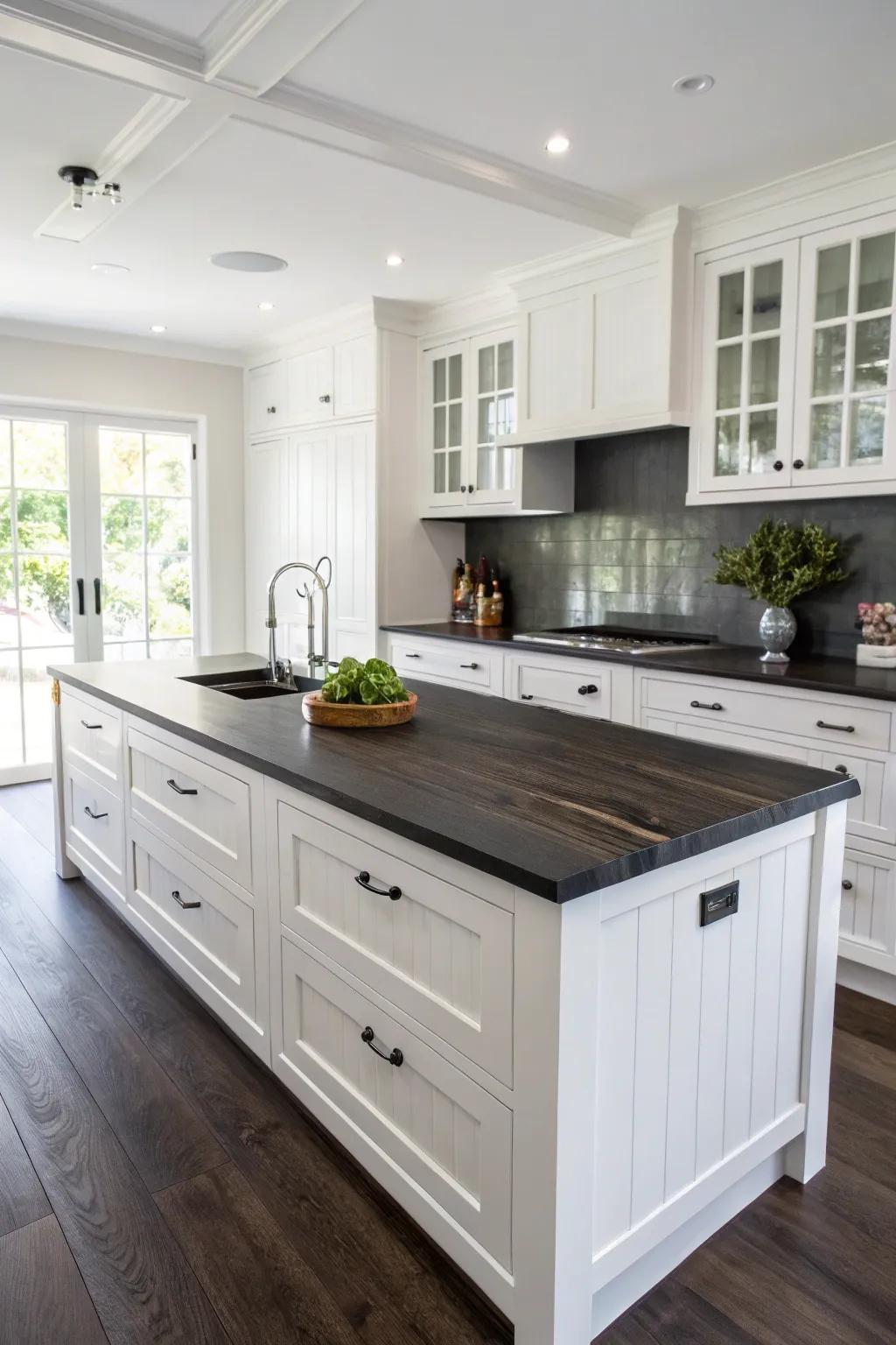 A refined soot hue that introduces contemporary elegance to any cooking area.