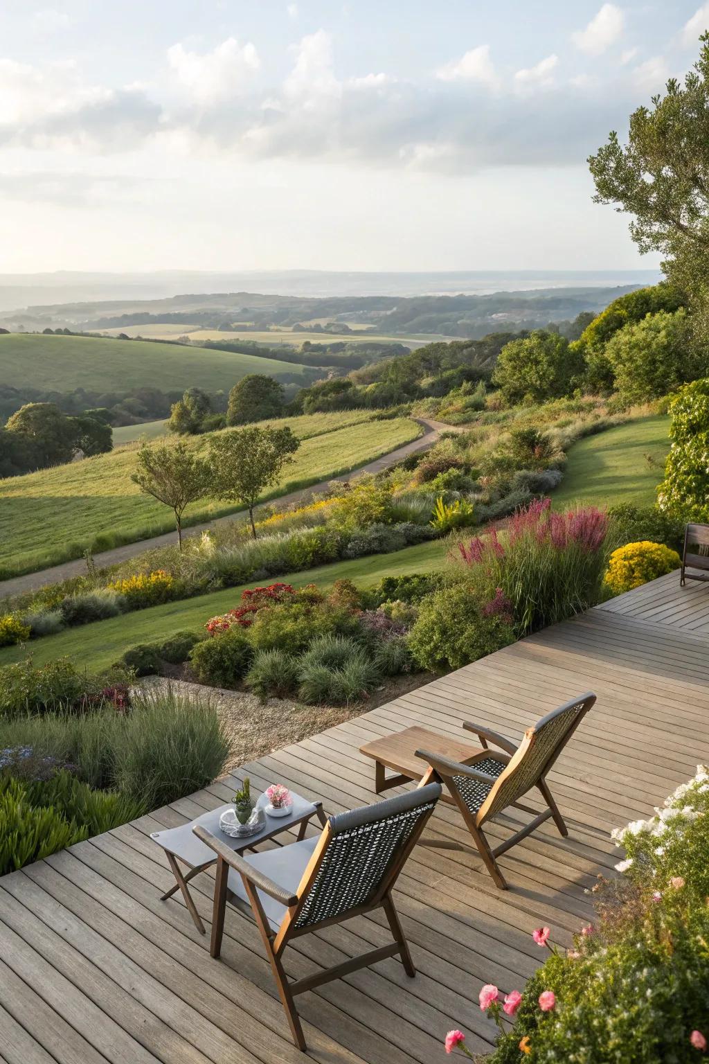 An open deck design enhances the sentiment of space and liberty.