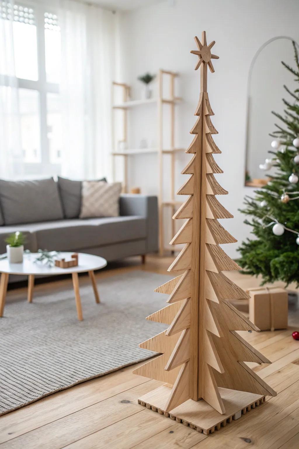 A simple wooden tree that represents simplicity and style.
