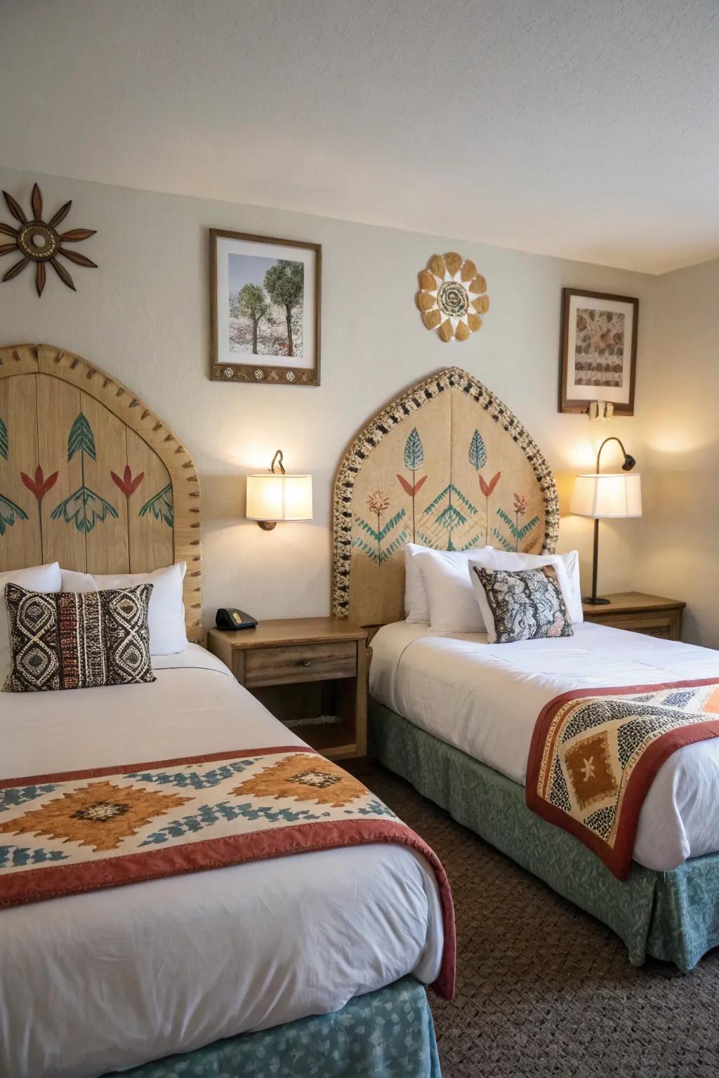 Original headboards for personal expression.