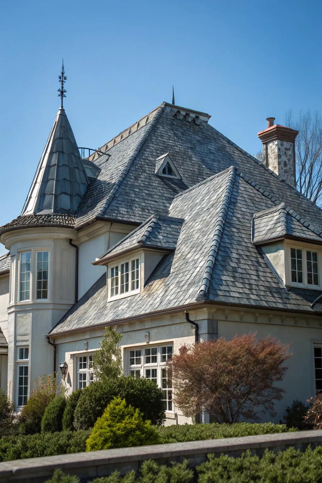 Man-made slate pieces deliver a timeless style with contemporary advantages.