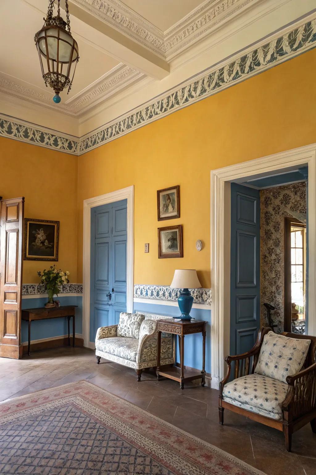 Colonial tones injecting a classic touch to a living space.