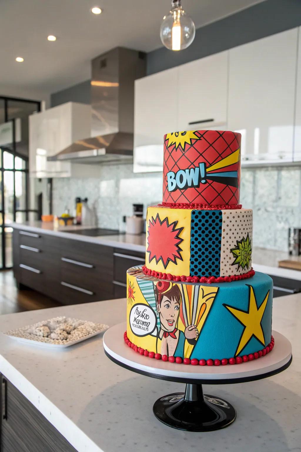 Pop Art cakes are superb for those who adore vibrant and playful designs.