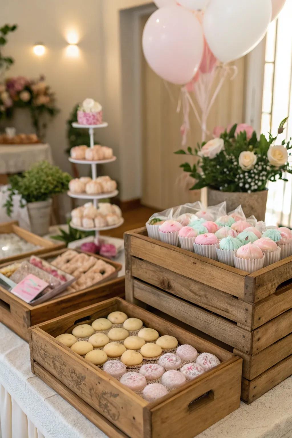 Rustic Crate Showcase - A Dash of Vintage Elegance