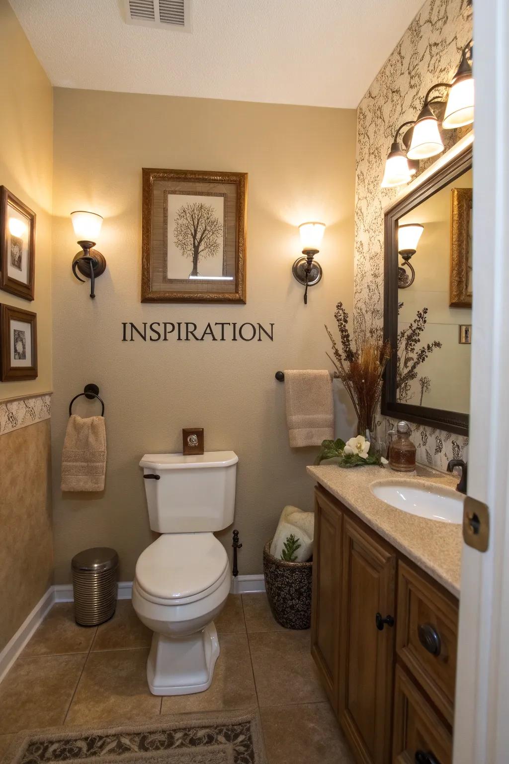 Theme based design adding a customized feeling to the bathroom.