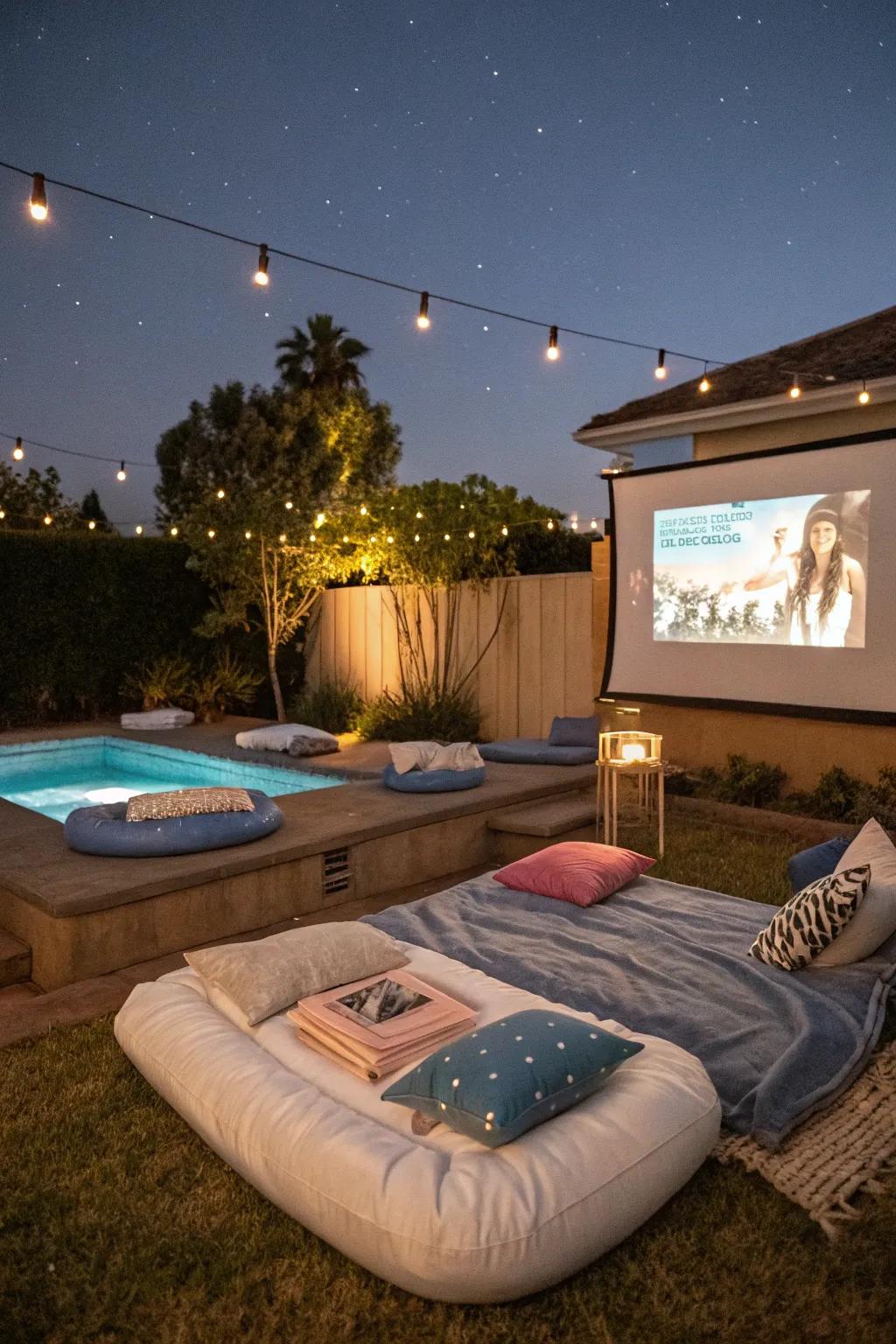 Inflatable swimming lounges offer a playful and extraordinary seating approach for your visitors.