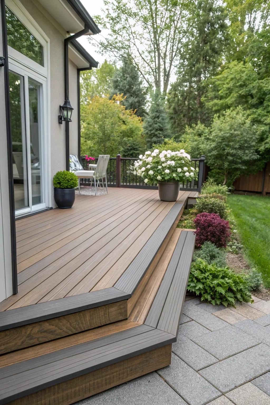 Combine timber and composite for a resilient and stylish deck.