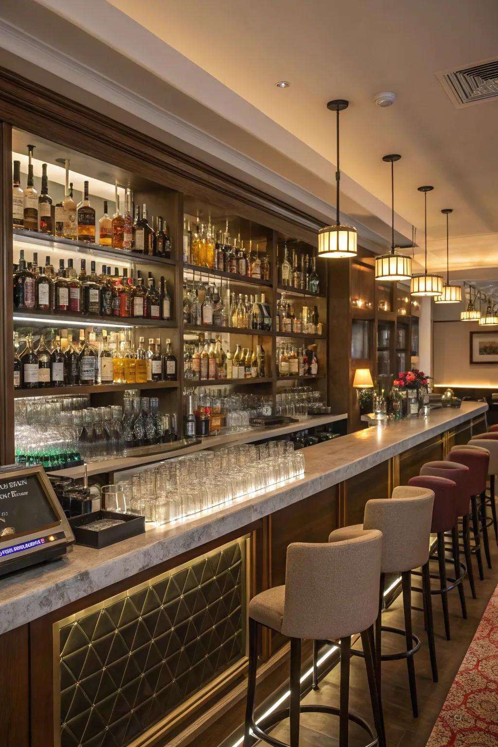 Variety is essential for a successful party bar arrangement.
