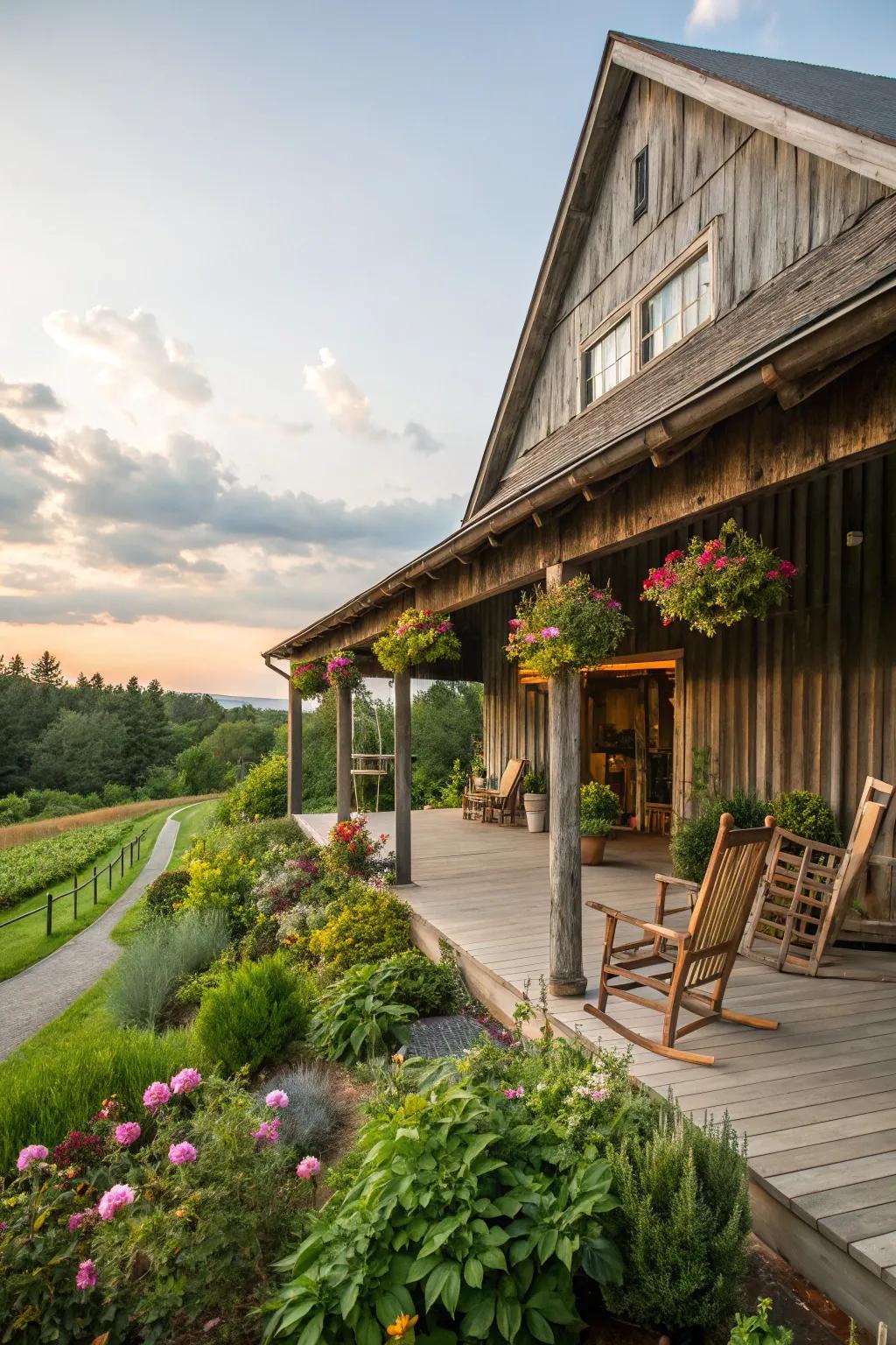 External living zones broaden barn designs.