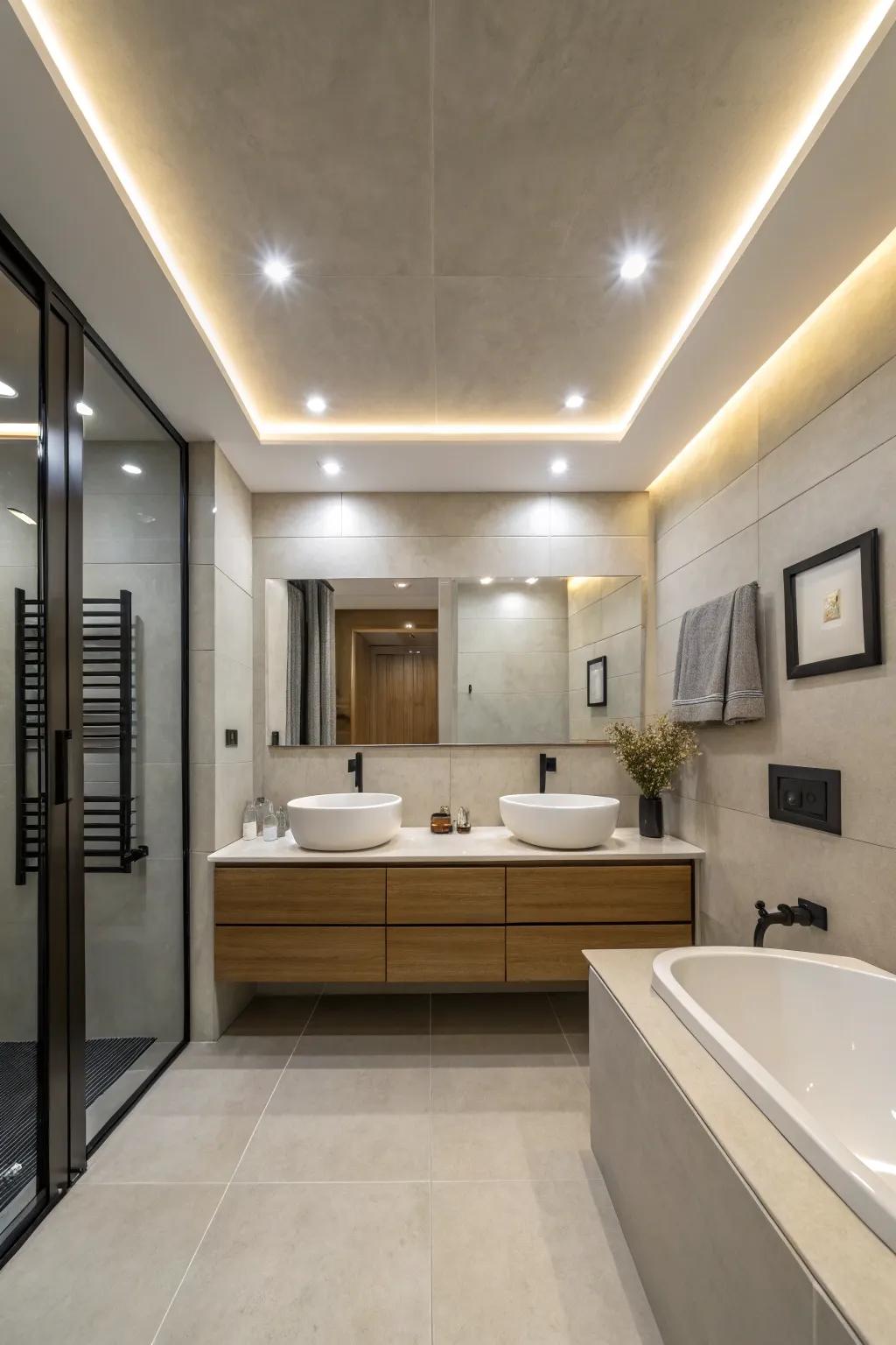 Streamlined designs enhance modern bathroom aesthetics.