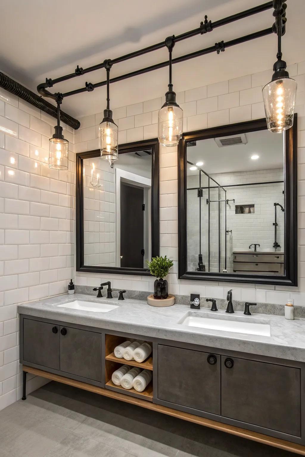 Construction fixtures introduce a trendy, modern edge to lighting.