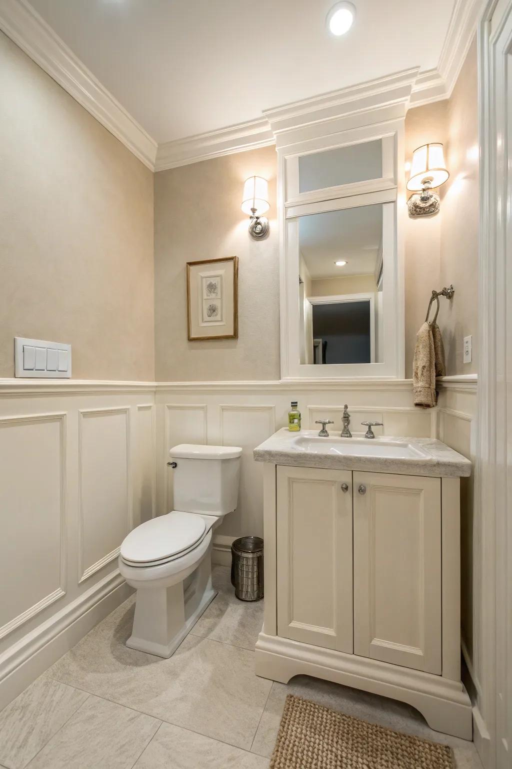 Minimalist molding for a clean and understated look.