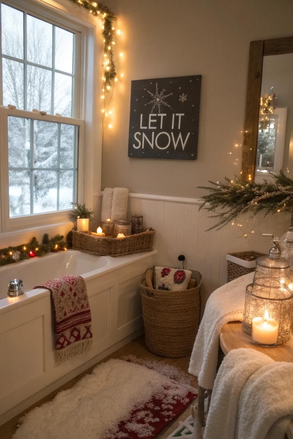 Celebrate the time of year with themed bathroom markers.