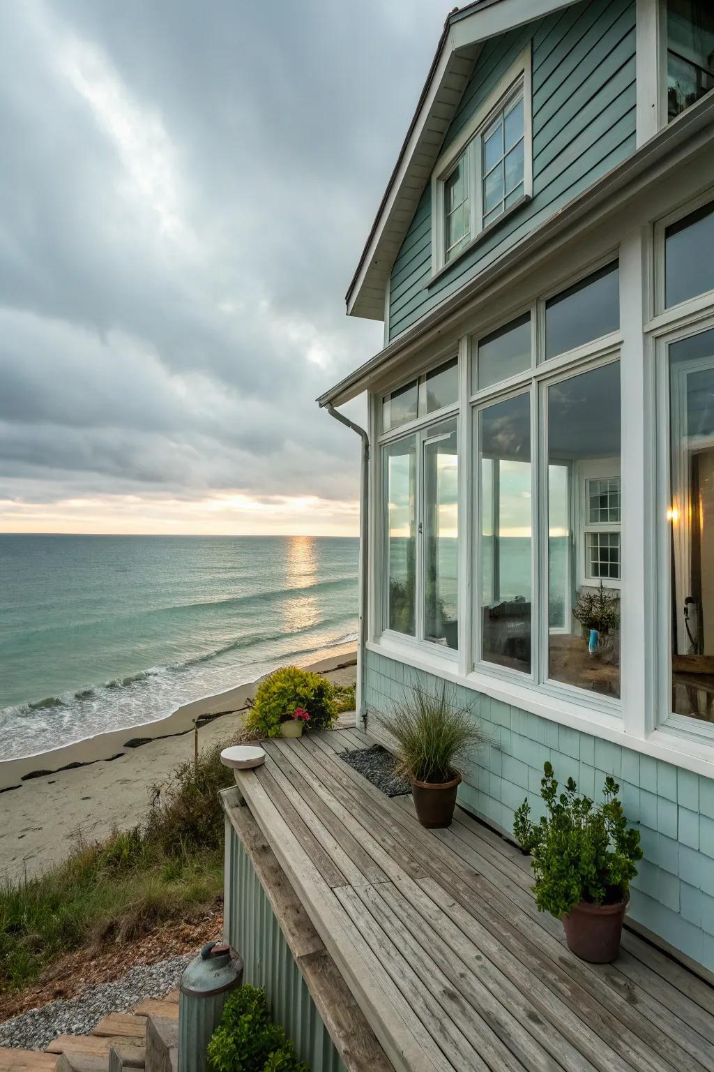 Expansive panes provide stunning panoramas and a link to the outdoors.