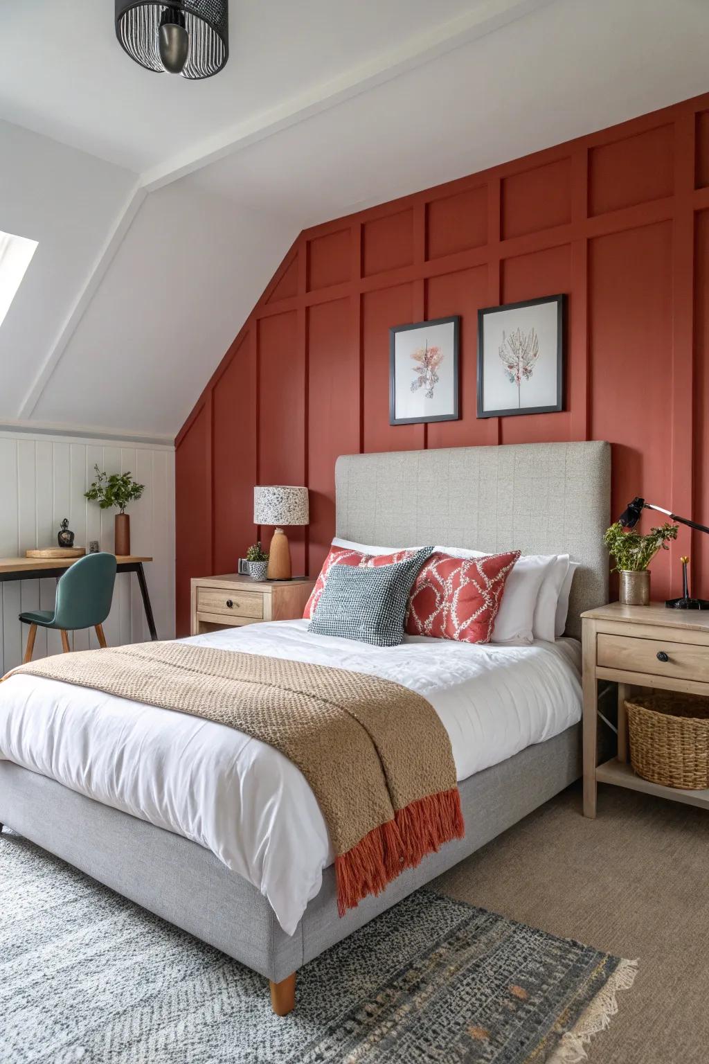 Interlinking the headboard creates consistent aesthetics.