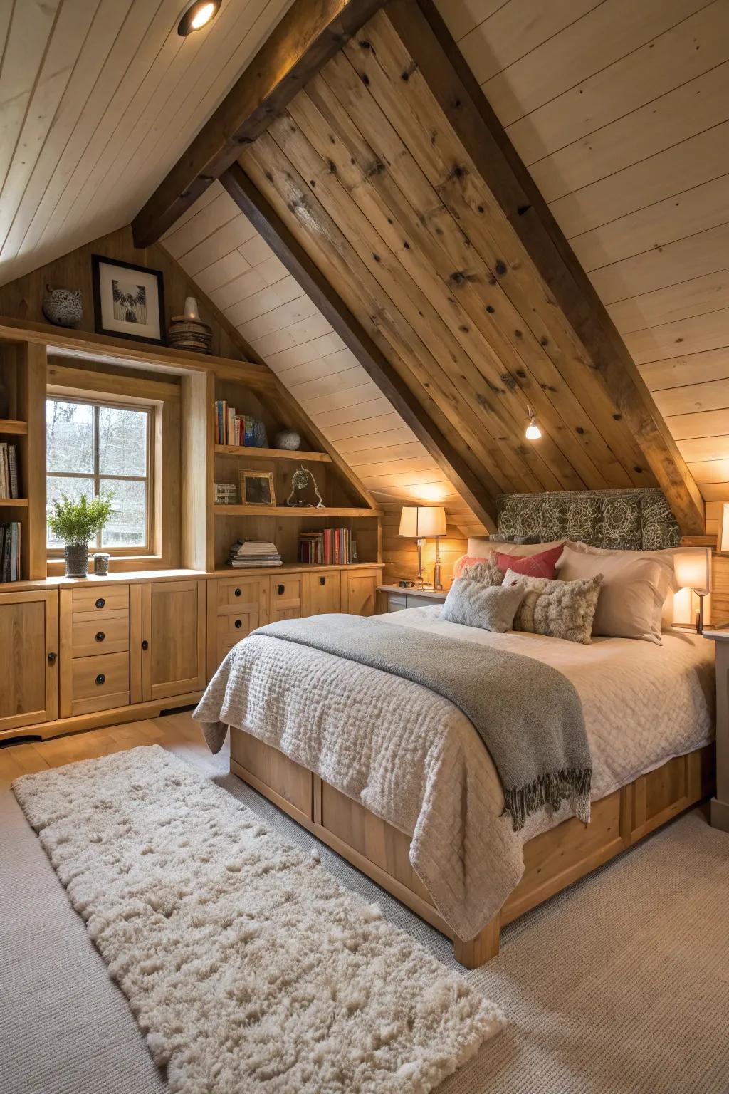 Transform attic spaces into functional storage spots with clever layouts.