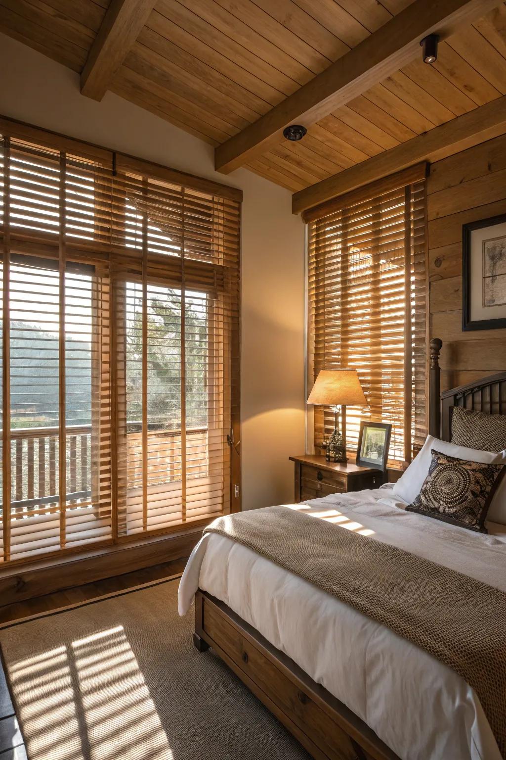 Timber slats provide a fusion of practicality and traditional elegance.