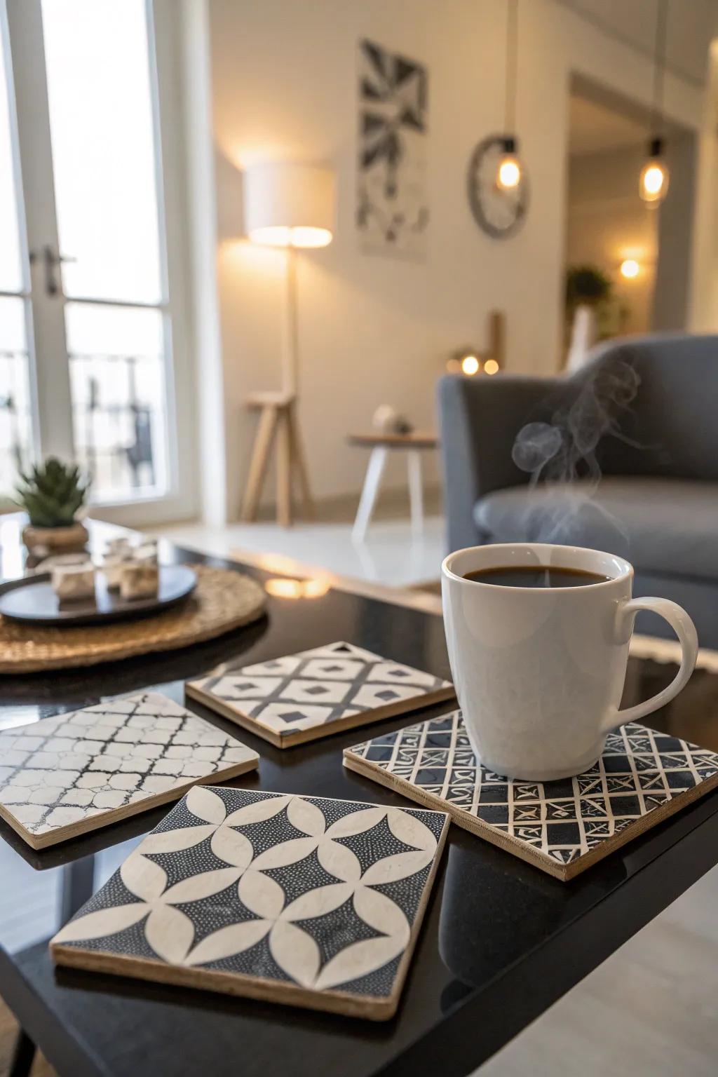 Chic drink mats are as functional as they are aesthetically pleasing.