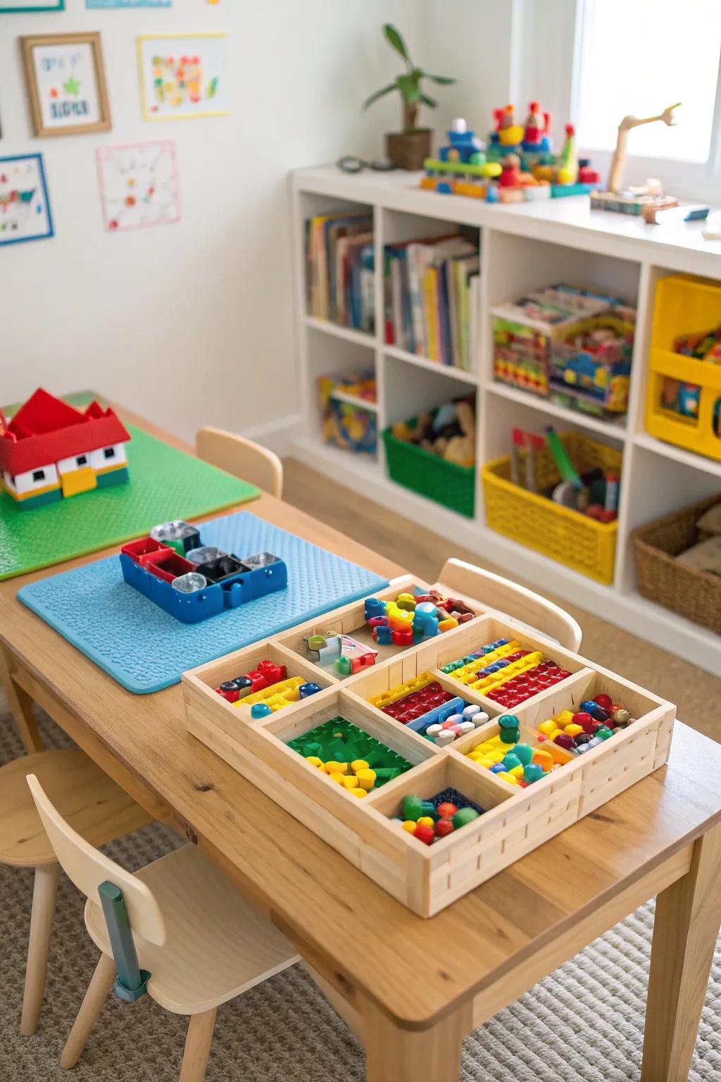 Foster creativity and problem-solving with an area dedicated to blocks.