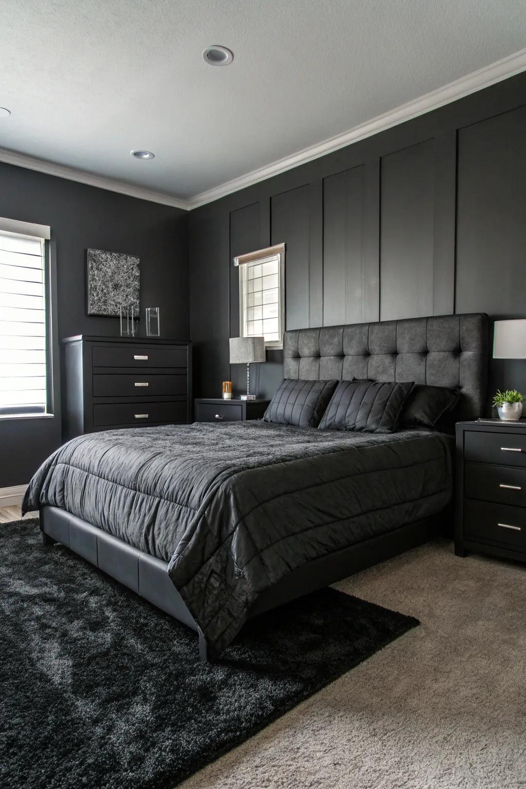 Revealing elegance using monochrome black.