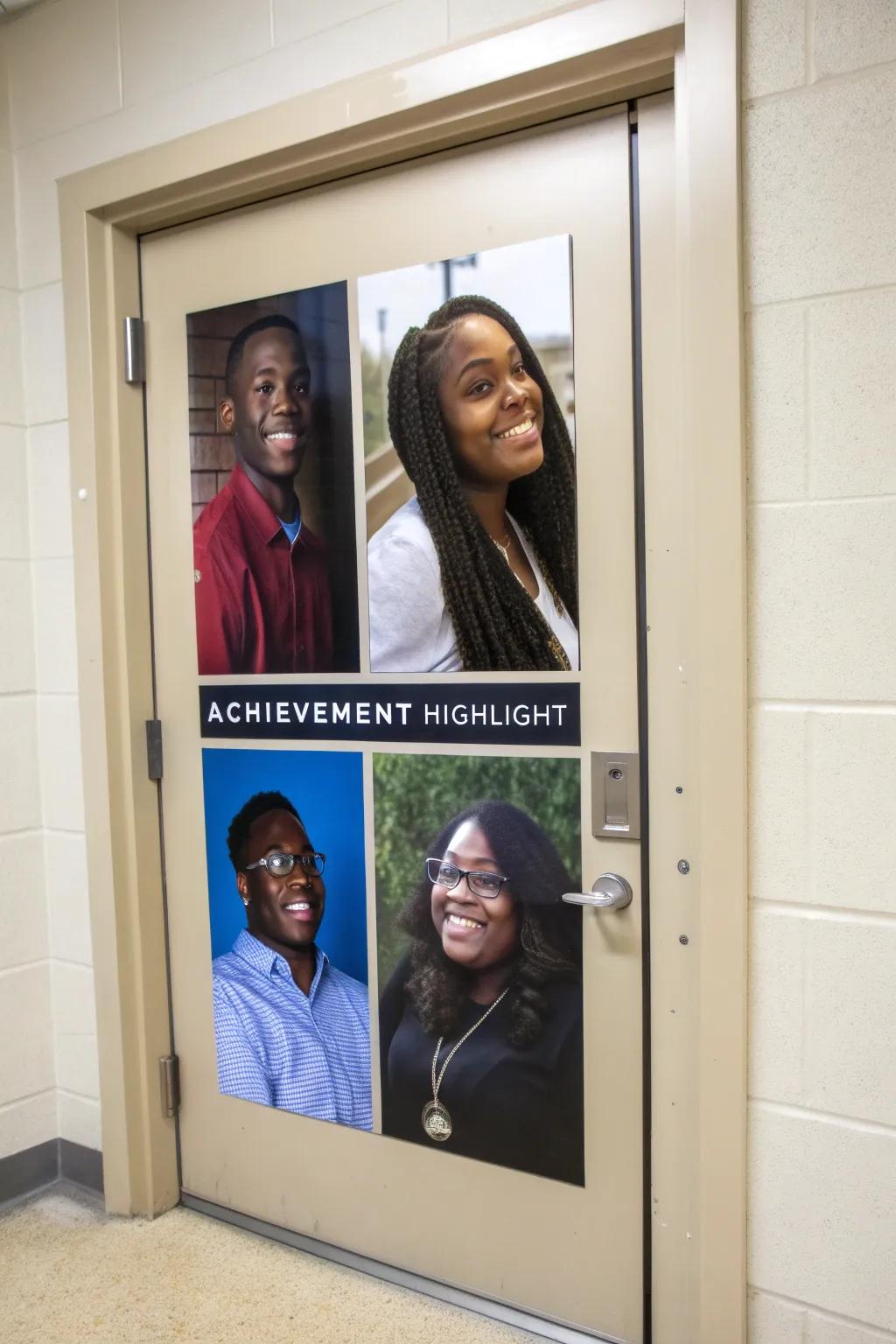 A door emphasizing togetherness and identity through diverse Black experiences.