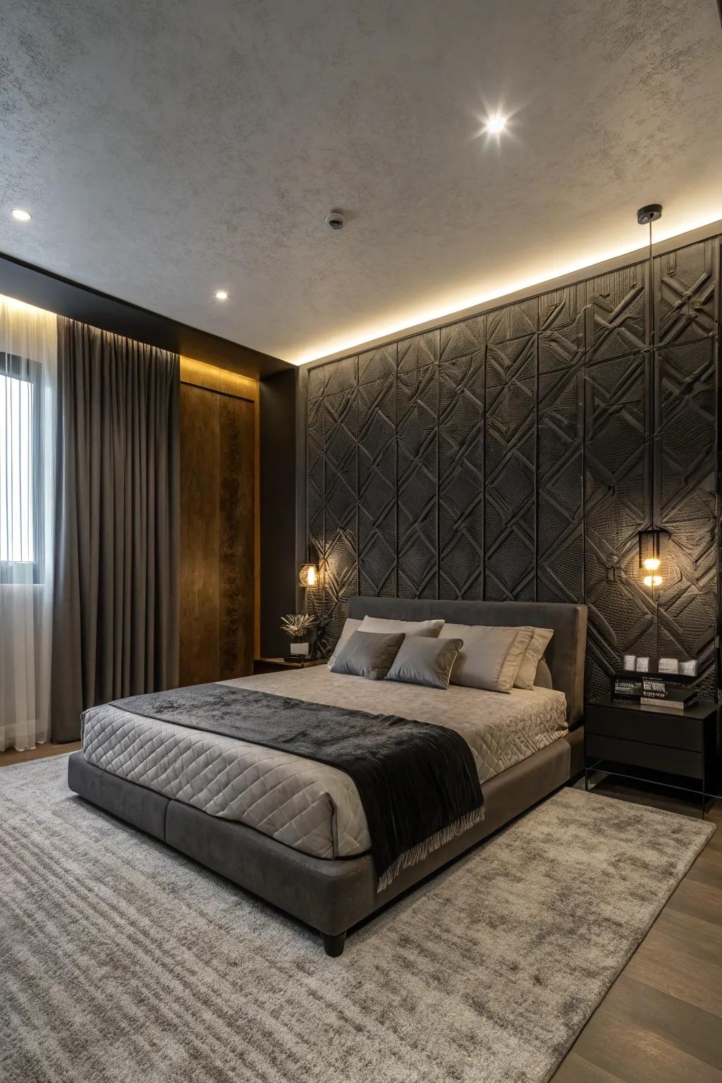 Textured walls append profundity and fascination to your expanse.