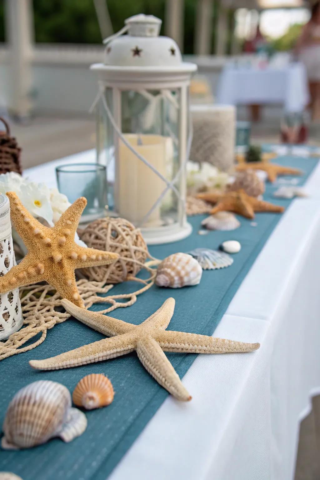 Maritime details contribute charm and thematic cohesion to the celebration.
