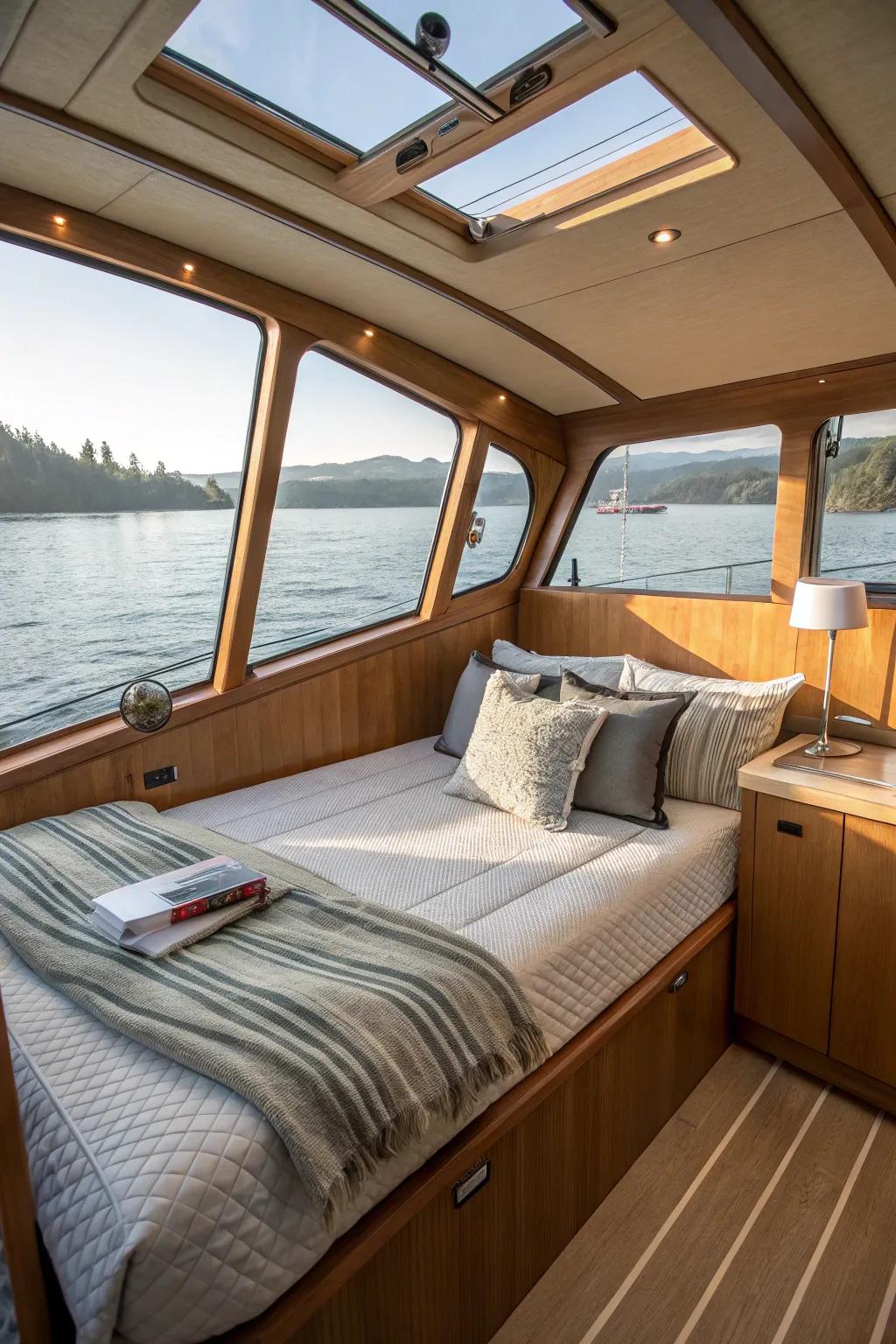 Custom bedding tailor-made to fit boat interiors with ease.