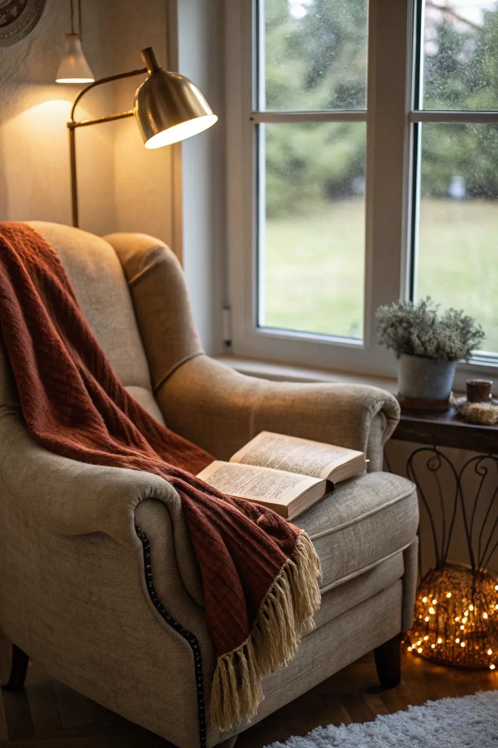 A snug alcove ideal for unwinding.
