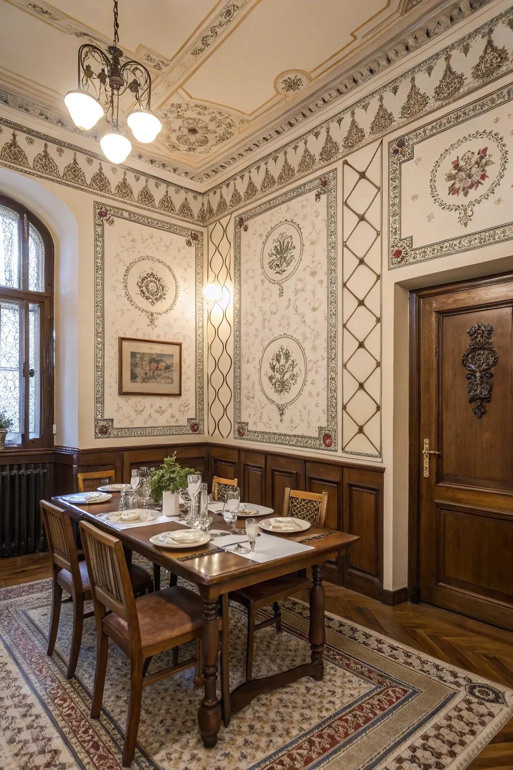 Antique motifs offer timeless character and charm.