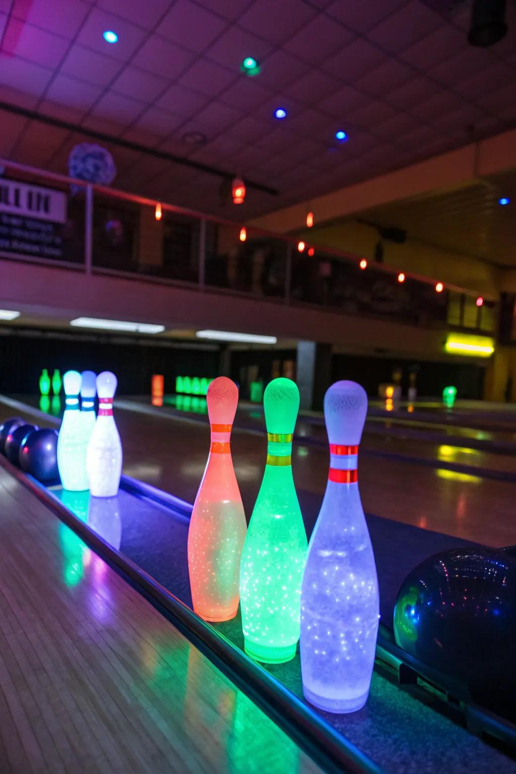 Transport the bowling alley home with a luminous twist.