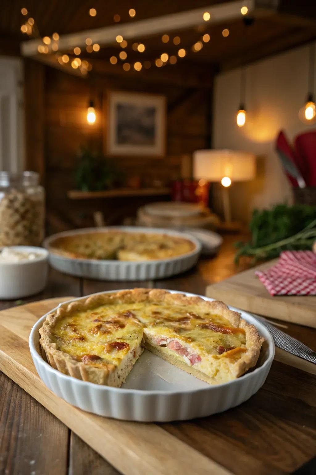 Savory custard: a brunch classic that never misses.