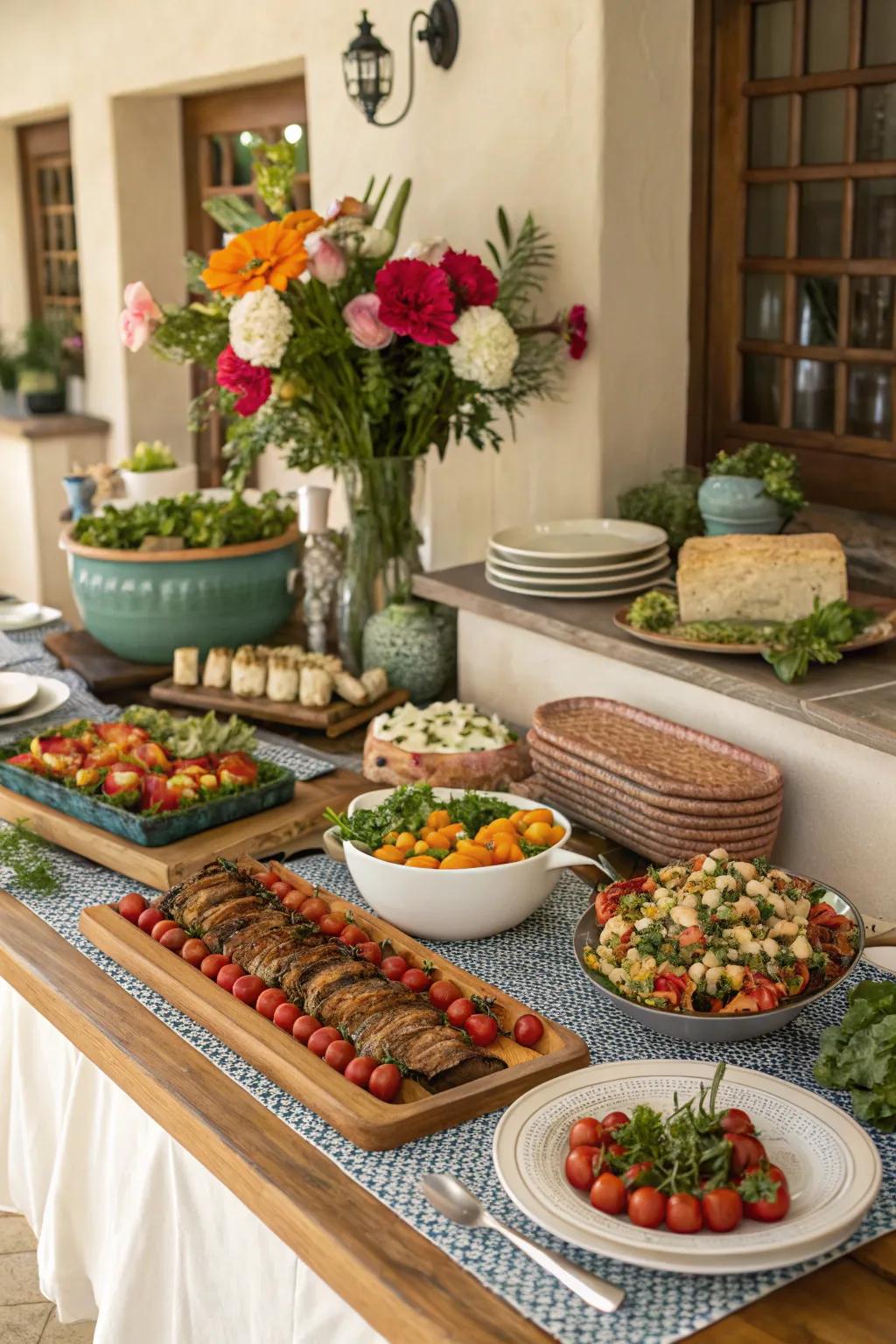 A themed buffet that delights both to look at and to taste.