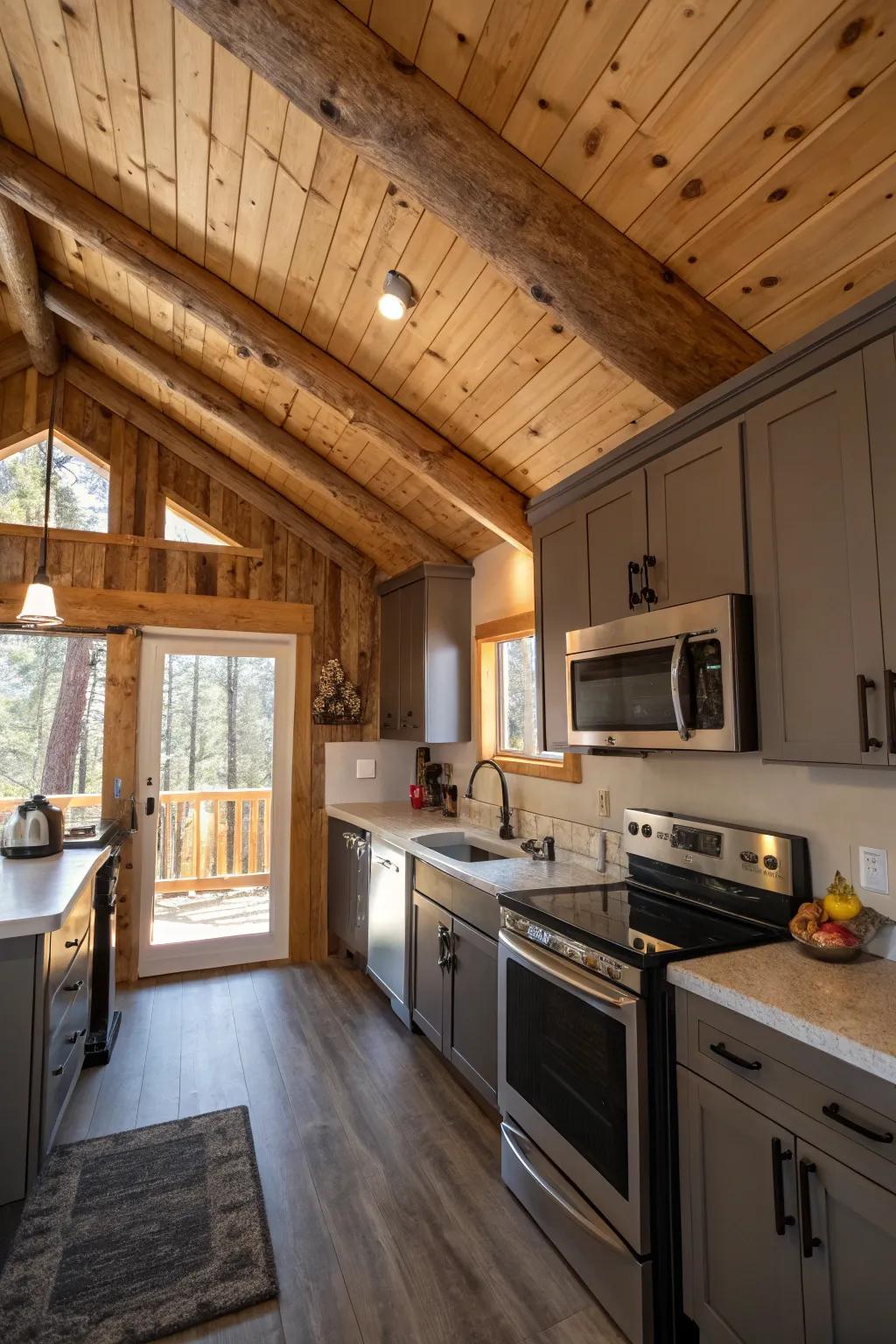 Modern amenities meet rustic charm.