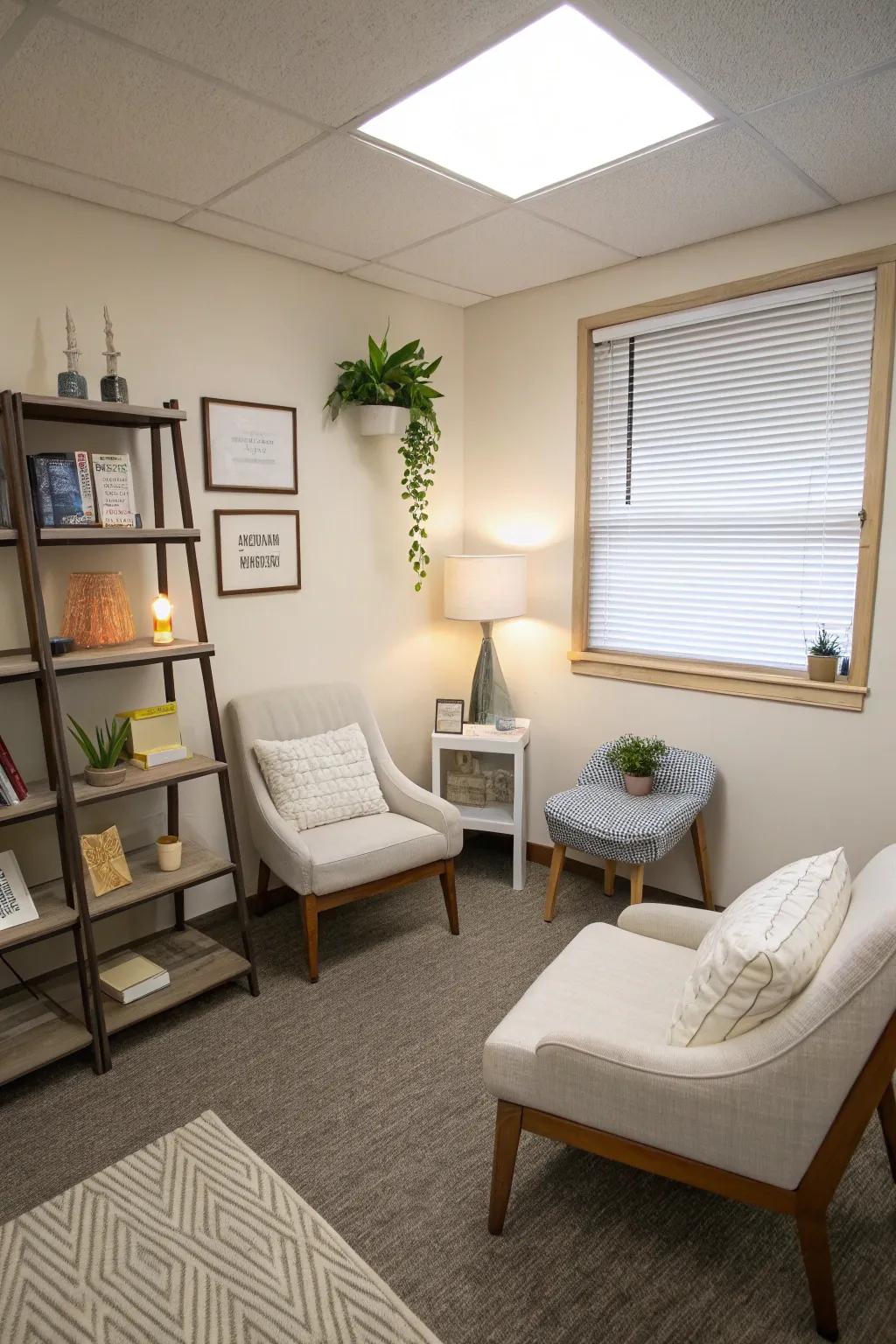 Understated furniture encourages a tidy and centered environment.