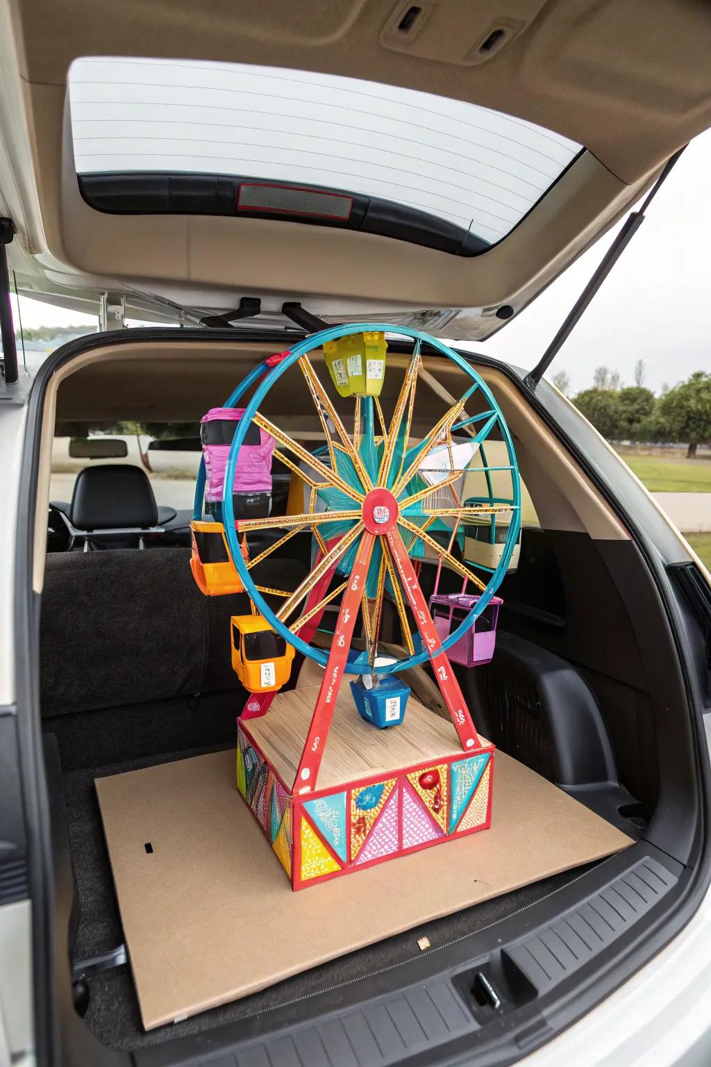 A nostalgic Ferris wheel decoration, embodying the essence of carnival entertainment.