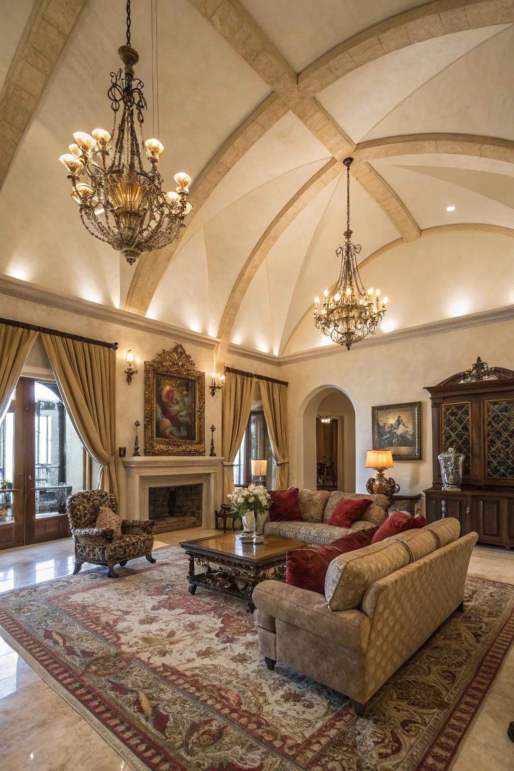 Achieve magnificence with soaring ceilings.