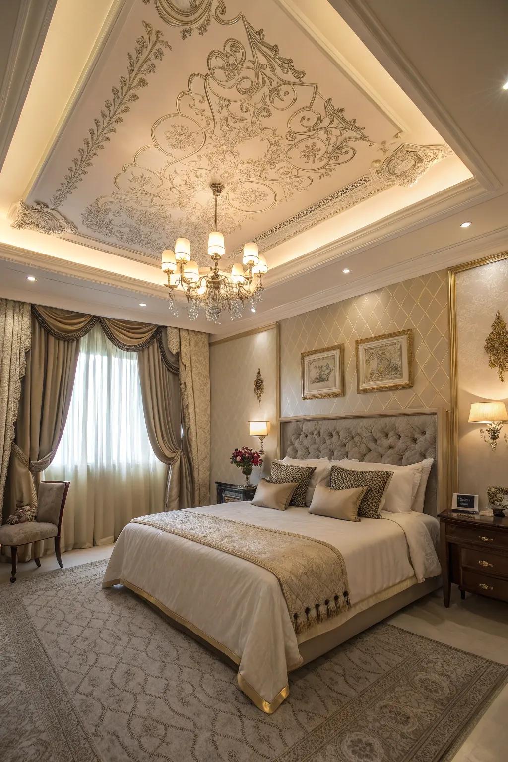 Multiple layered ceilings establish aesthetic intrigue and room height in any space.