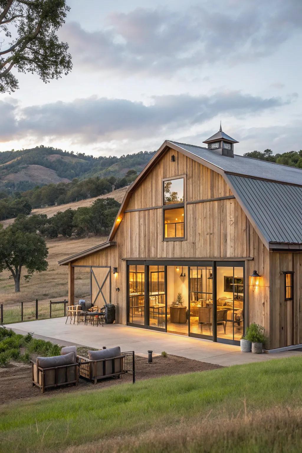 A countryside barn home with a perfect blend of tradition and modernity.
