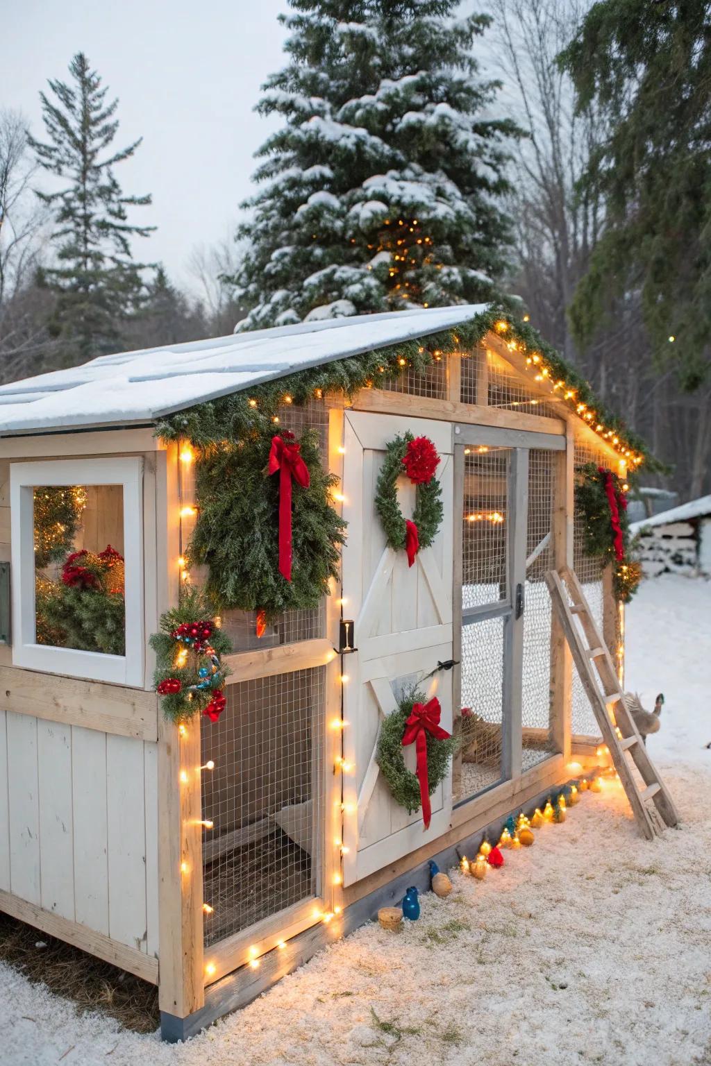 Seasonal beautification keeps your coop festive and lively throughout the year.