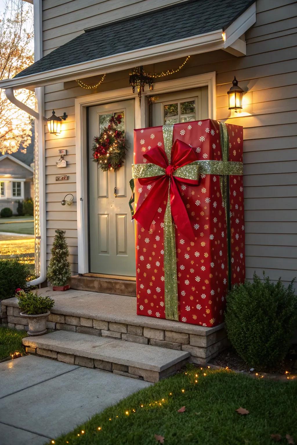 Transform your home into a giant present with this playful design.