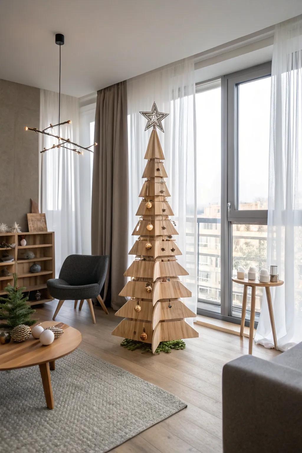 Explore creativity with an unconventional tree design.