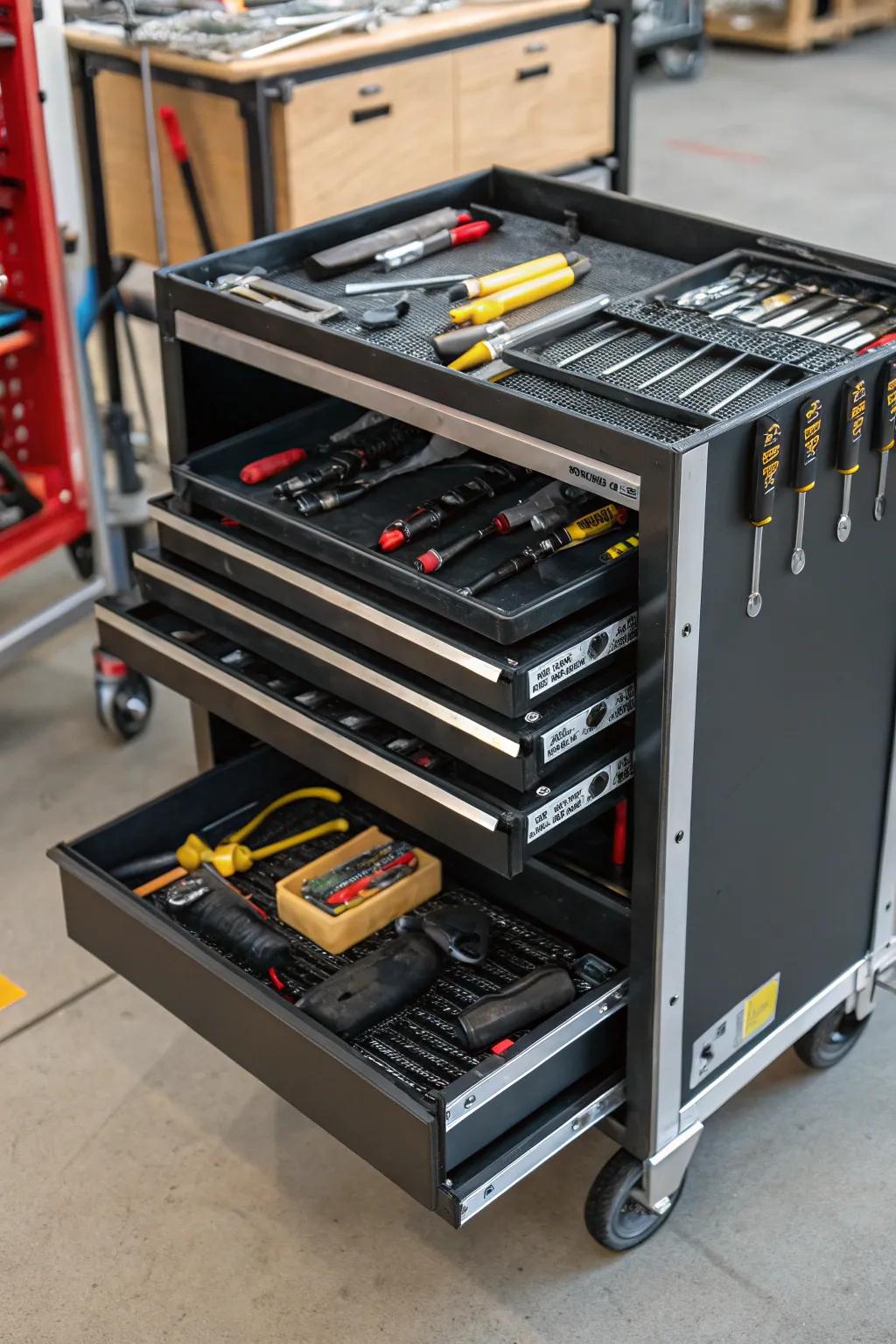 Movable trolleys bring flexible and convenient clamp arrangement.