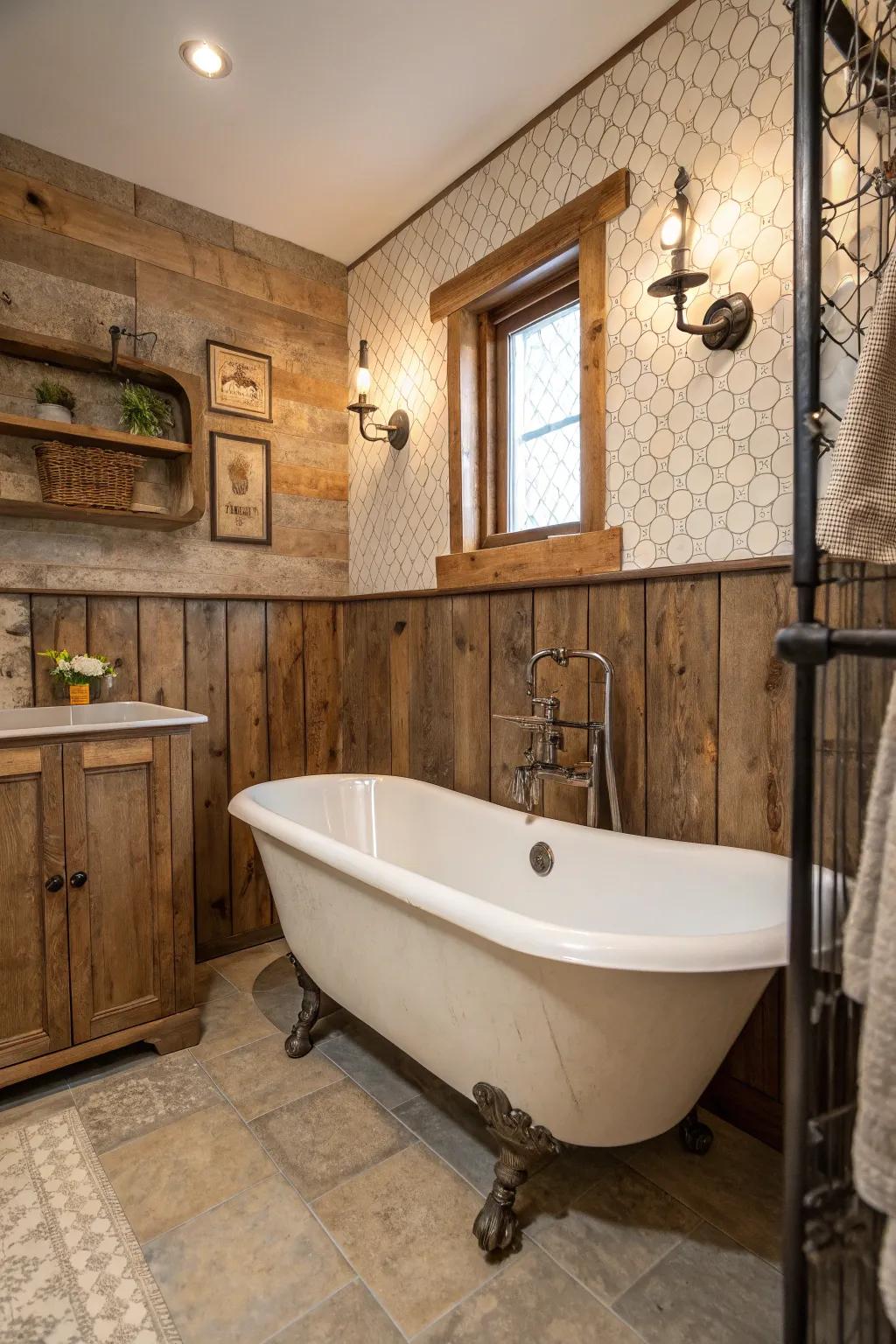 A serene fusion of elements that enhance the classic tub.