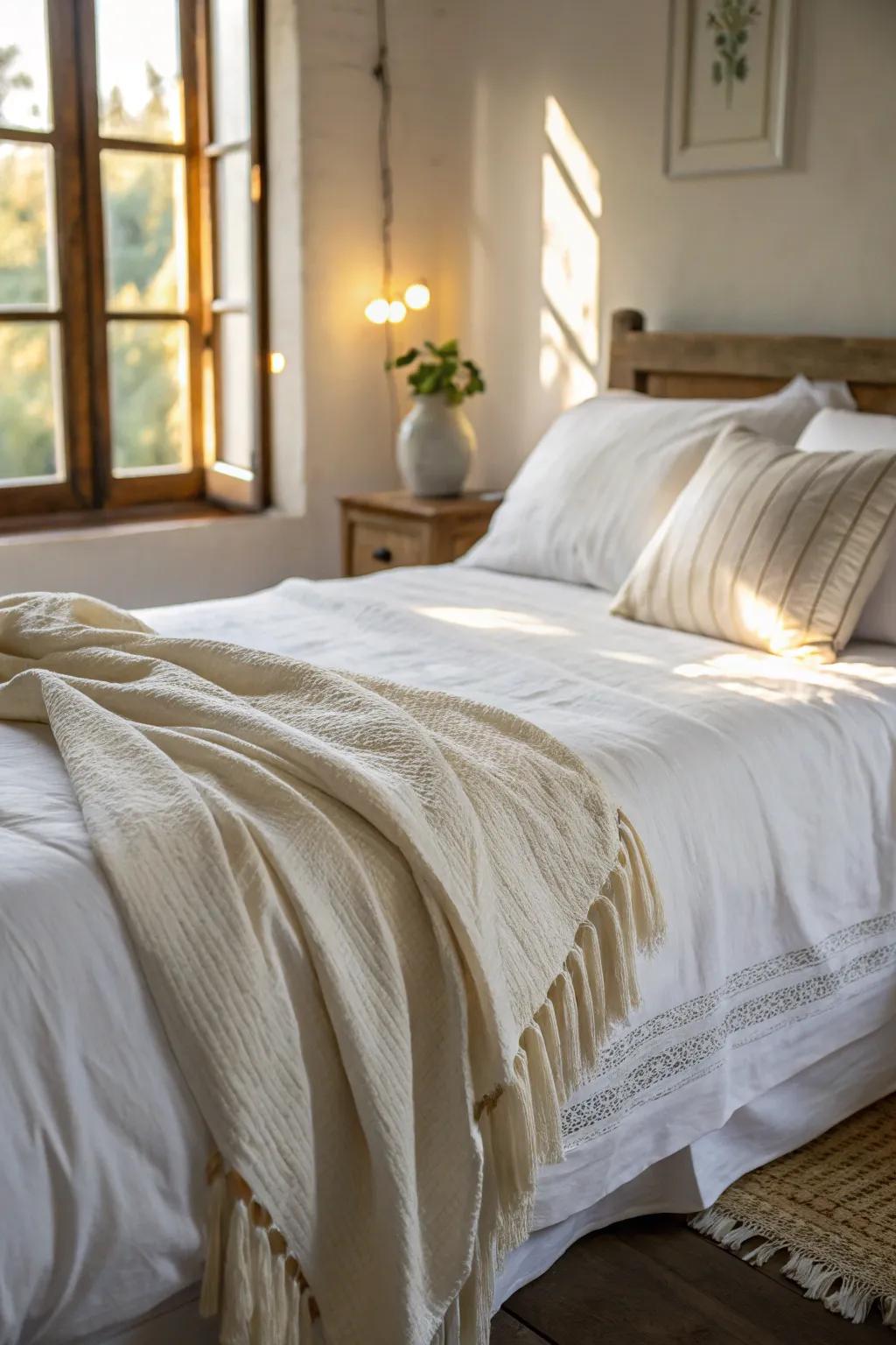 Light fabrics are perfect for a breezy coastal vibe.