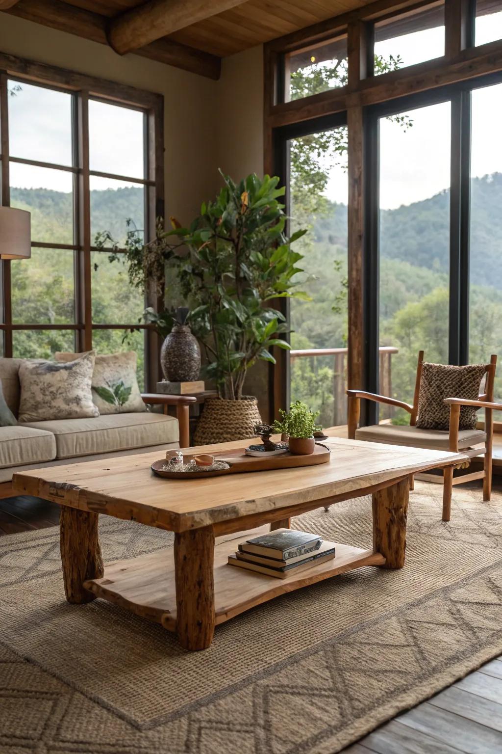 Raw timber brings natural beauty and warmth to your decor.