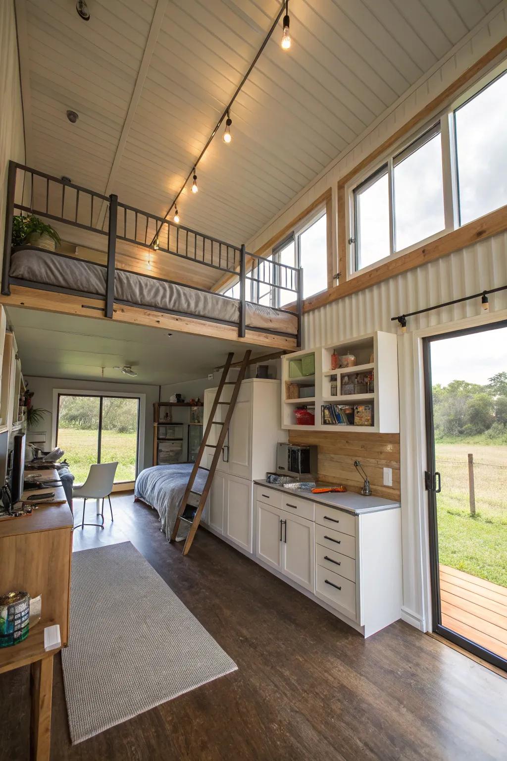 Tall containers allow for creative raised and storage solutions.