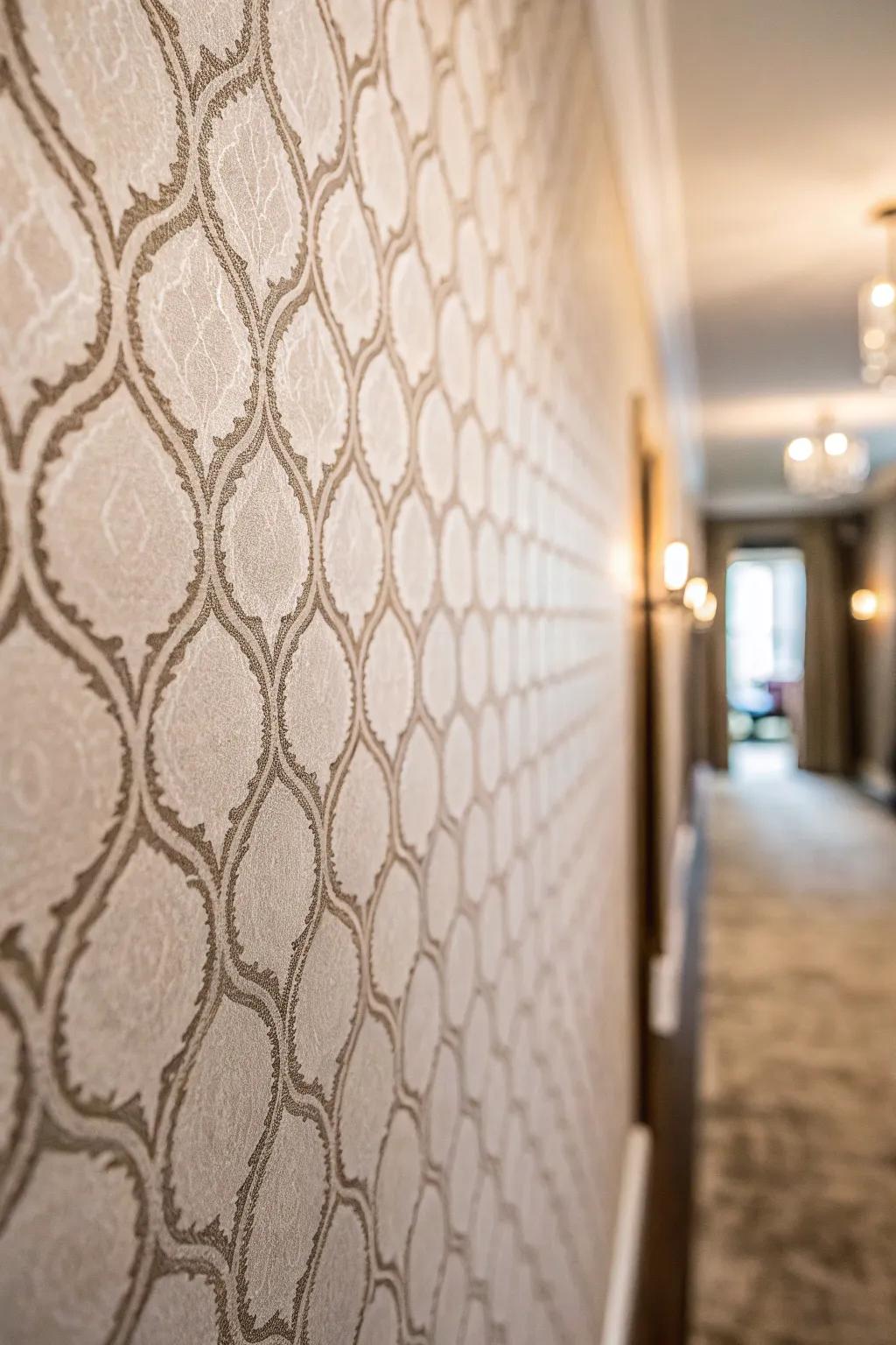 Textured wallpapers add instant character.